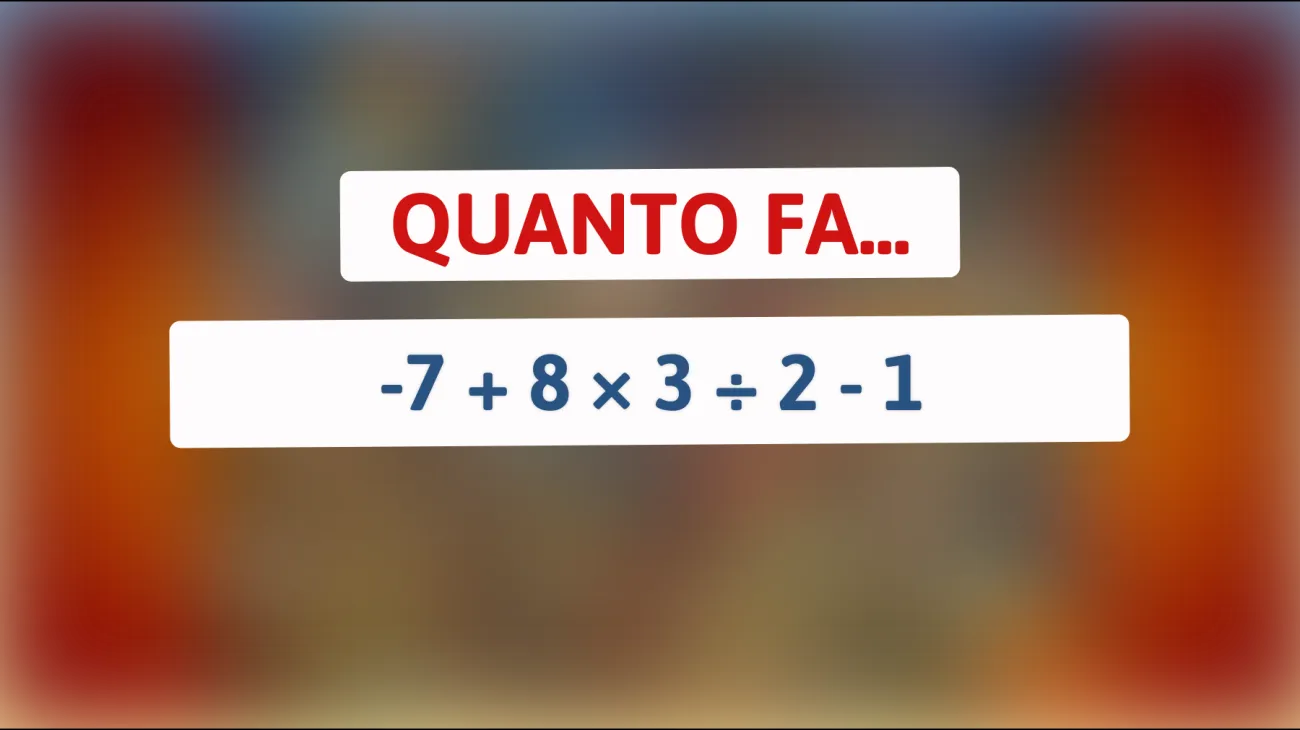 Scopri se sei un vero genio risolvendo questo semplice indovinello matematico: solo pochi ci riescono!"